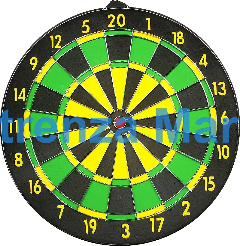DARTBOARD WITH ARROW 6'S