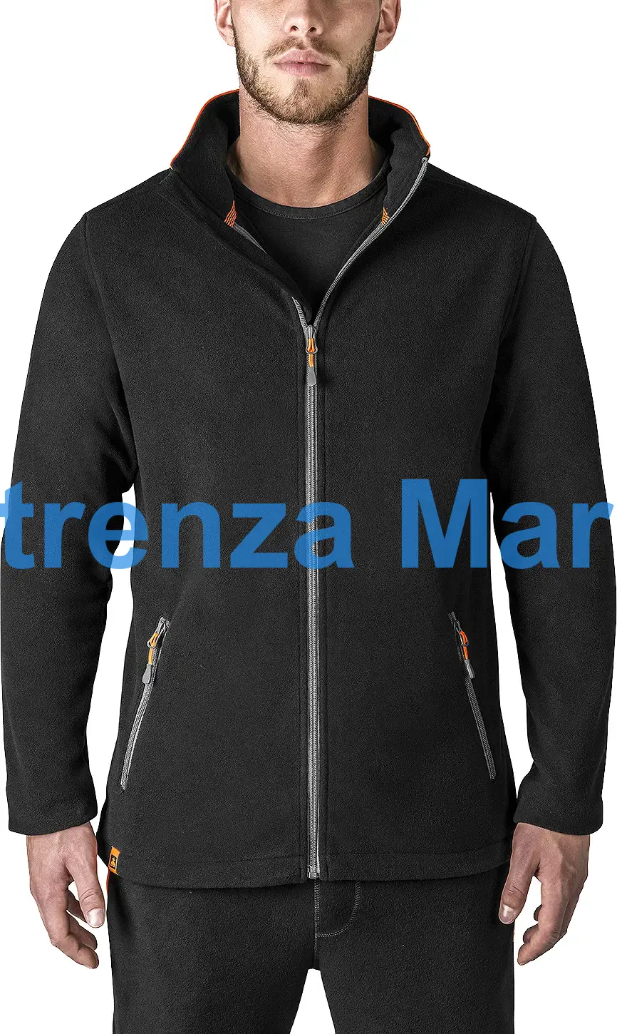 JACKET FLEECE POLYESTER, ANTI STATIC BLACK/ORANGE 2XL