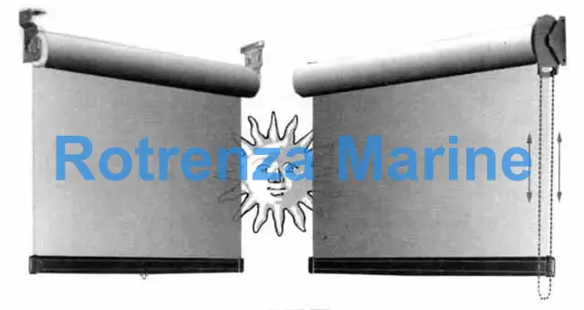 SOLAR SHADE SPRING ROLLER TYPE, WITH FURTHER DETAIL