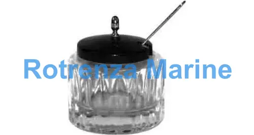 MUSTARD POT GLASS, WITH STAINLESS STEEL COVER