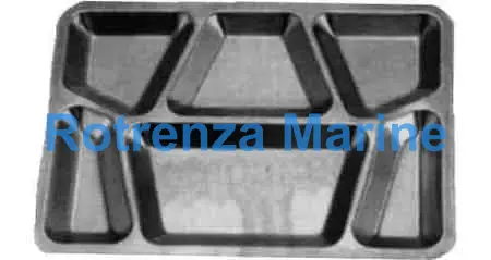 SERVICE TRAY COMPARTED, STAINLESS STEEL 400X300MM