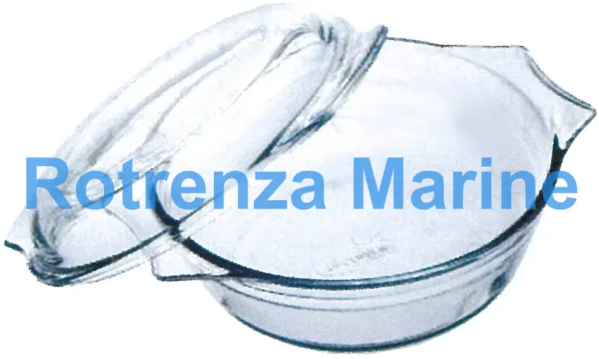 CASSEROLE HEAT-RESISTING GLASS, DIA:26CM 5.3LTR 