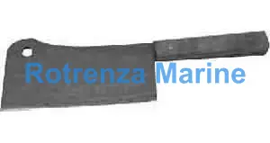 CLEAVER CARBON STEEL 250MM, WITH LONG HANDLE