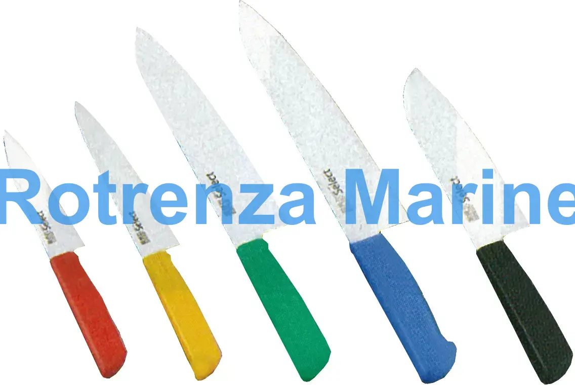 FRENCH KNIFE S. STEEL BLADE, 300MM W/BLUE PLASTIC HANDLE