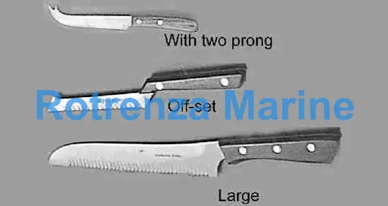 CHEESE KNIFE STAINLESS STEEL, OFFSET BLADE LENGTH 100MM