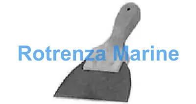 BOWL SCRAPER W/PLASTIC HANDLE, RUBBER BLADE 80MM WIDE 