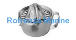 LEMON SQUEEZER STAINLESS STEEL, CUP TYPE 100MM DIAM