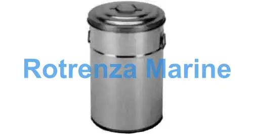 CAN FOOD STORAGE GALV STEEL, W/LID 85LTR