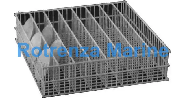 RACK TABLEWARE STEEL WIRE, W/PLASTIC COATED 500X250X120MM