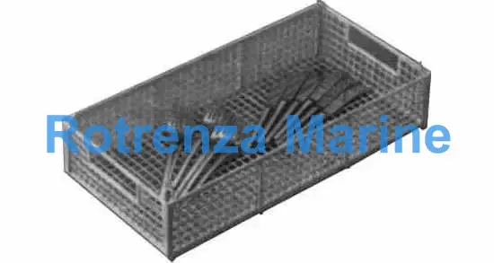 RACK FLATWARE STEELWIRE, W/PLASTIC COATED 500X250X110MM