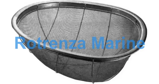 BASKET OVAL STAINLESS STEEL, L530XW520XD185MM
