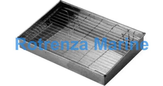 GRID WITH DRIP PAN S. STEEL, 375X255MM