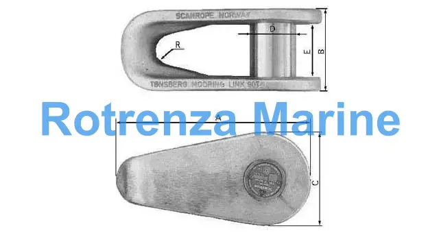 LINK MOORING TONSBERG 90T, WITH DNV CERTIFICATE