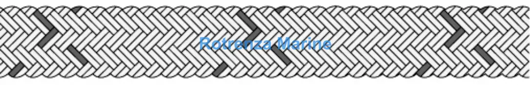 ROPE MOORING UNILON DOUBLE, BRAIDED 7-1/2"CIRX200MTR