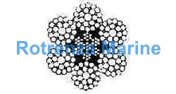 ROPE WIRE BLACK 6XFI(29)IWRC, JIS-B 36MM DIAX200MTR W/CERT.