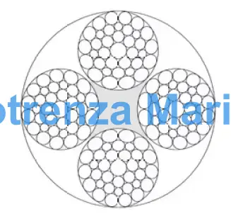 ROPE WIRE NON ROTATING 4STRAND, LANKOFOUR 24MMDIAX200MTR