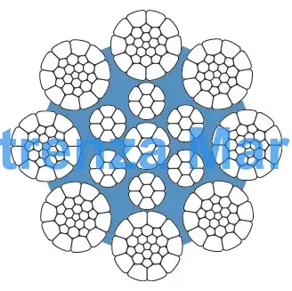 ROPE WIRE 8 STRAND COMPACTED, LANKOTOP 8X26 36MMDIAX200MTR