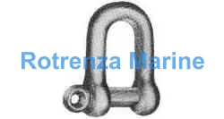 SHACKLE D-TYPE SCREW PIN, BLACK 25MM SWL 2.0TON