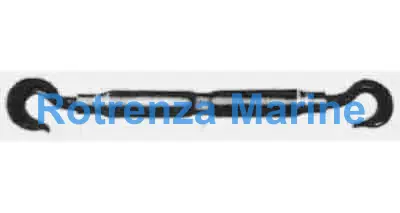 TURNBUCKLE PIPE PS TYPE BLACK, HOOK&HOOK W1/2X200MM