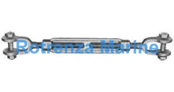 TURNBUCKLE FRAME GALV JAW&JAW, 1/2X9"
