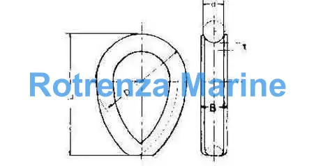 WIRE ROPE THIMBLE A-TYPE GALV, 36MM