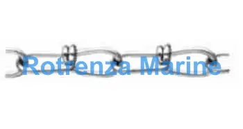 CHAIN S.STEEL DOUBLE LOOP COIL, BODY DIAM 2MM 28 X 5.5MM