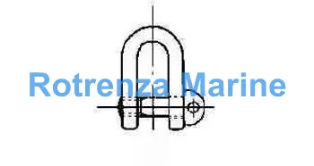 SHACKLE STRAIGHT EYE BOLT, GALV JIS-SD 34MM SWL 5.0TON