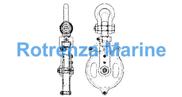 BLOCK CARGO STEEL, JIS-F3421-1A SINGLE 220MM