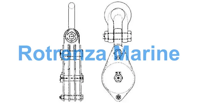 BLOCK CARGO STEEL, JIS-F3421-3A TRIPLE 430MM