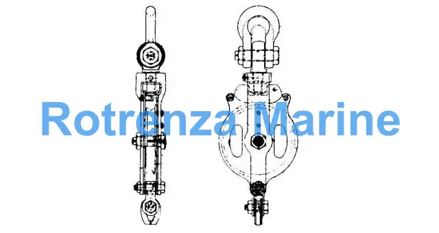 BLOCK CARGO STEEL W/BECKET, JIS-F3421-1B SINGLE 280MM