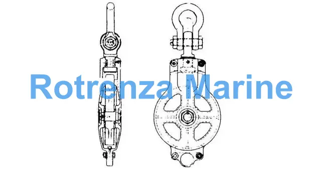 BLOCK CARGO CAST STEEL, JIS-F3428-1RA SINGLE 340MM