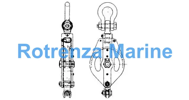 BLOCK CARGO STEEL W/BECKET, JIS-F3429-1BR SINGLE 340MM