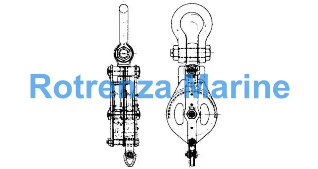 BLOCK CARGO STEEL W/BECKET, JIS-F3429-2BR DOUBLE 340MM
