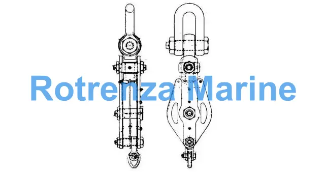 BLOCK TOPPING STEEL W/BECKET, JIS-F3427-T2B DOUBLE 460MM