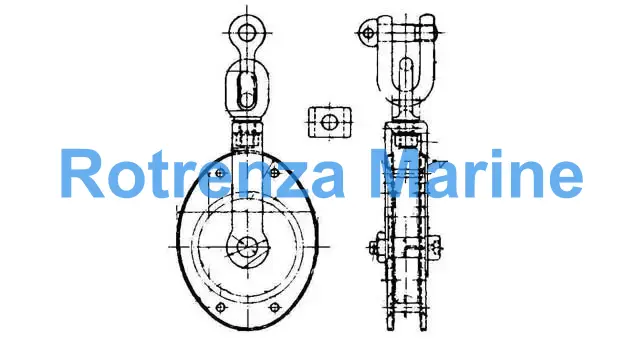 BLOCK GUY STEEL SWIVEL SINGLE, JIS-F3419-MS1A 160MM