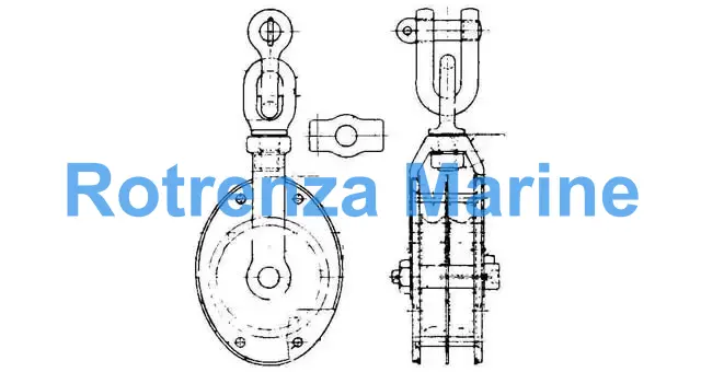 BLOCK GUY STEEL SWIVEL DOUBLE, JIS-F3419-MS2A 160MM