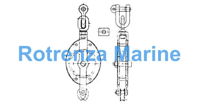 BLOCK GUY STEEL SWIVEL SINGLE, JIS-F3419-MS1B 160MM W/BECKET