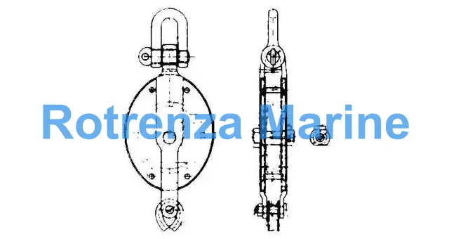 BLOCK GUY STEEL WITH BECKET, JIS-F3424-M1B SINGLE 160MM