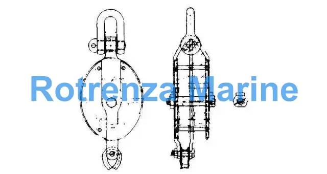 BLOCK GUY STEEL WITH BECKET, JIS-F3424-M2B DOUBLE 160MM
