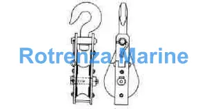 BLOCK WOODEN SNATCH WITH HOOK, JIS-F3422-WMH 330MM