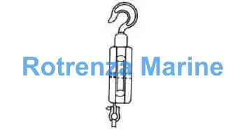 BLOCK WOODEN WITH HOOK&BECKET, JIS-F3426-W1BH SINGLE 240MM