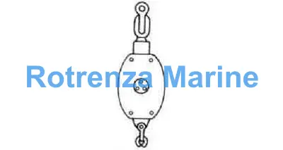 BLOCK WOODEN WITH HOOK&BECKET, JIS-F3426-W2BH DOUBLE 140MM