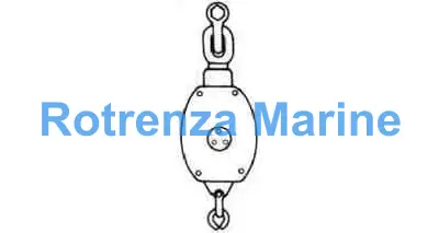 BLOCK WOODEN W/SHACKLE SD24 &, BECKET F3426-W3BS TRIPLE 220MM