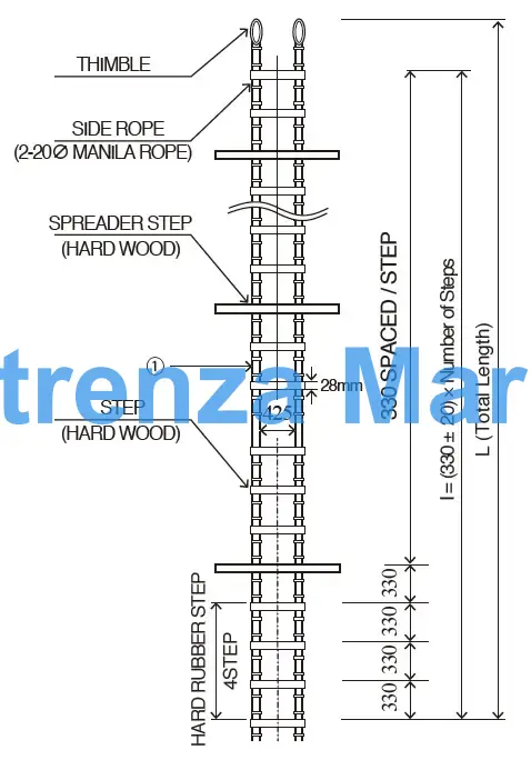 PILOT LADDER A-TYPE 15MTR, COMPLETE