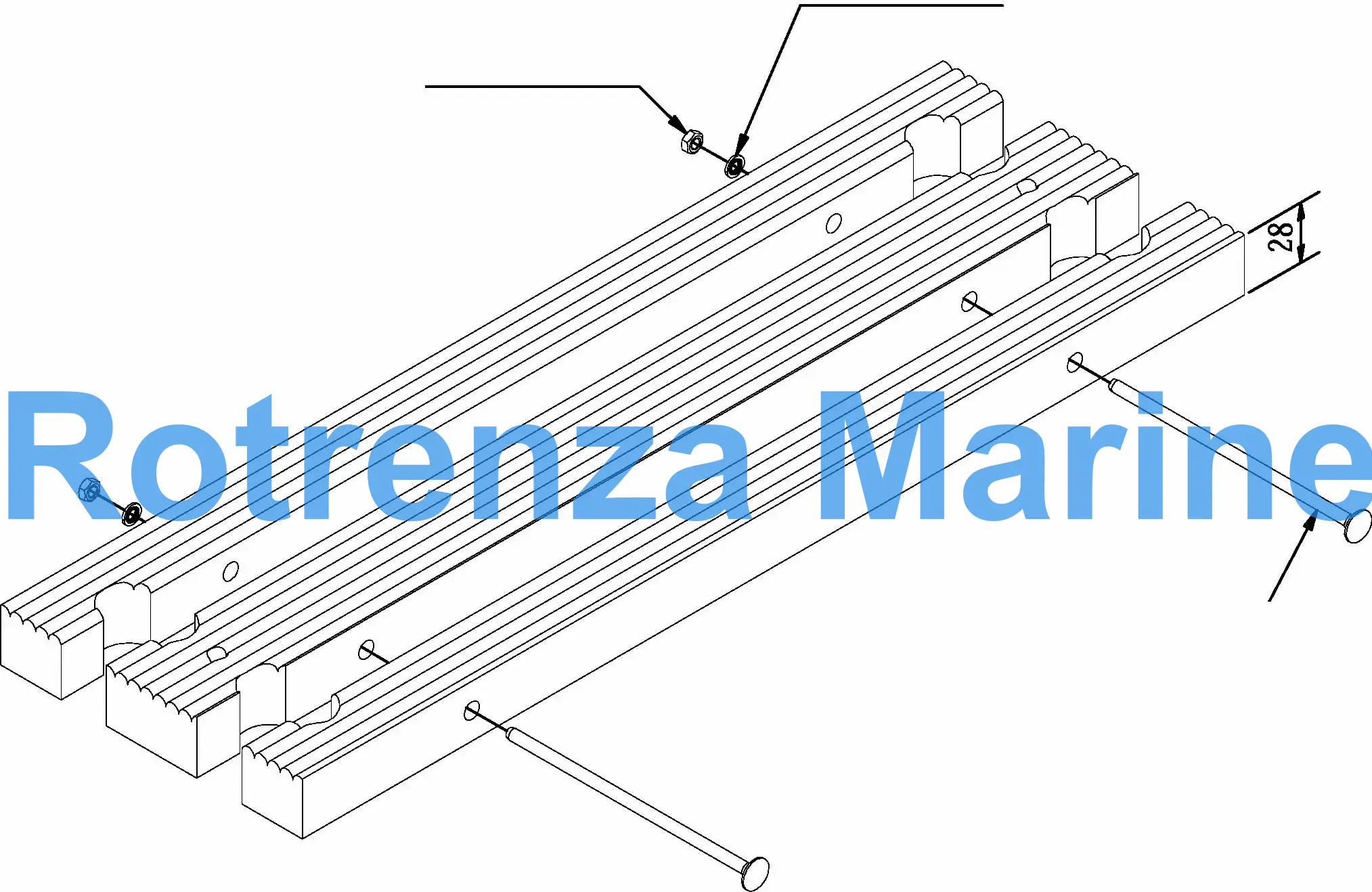 STEP WOOD REPAIR FOR MED/USCG, PILOT LADDER 525X115X63MM 