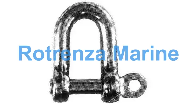 SHACKLE D-TYPE SCREW PIN, S. STEEL 8MM SWL 0.23TON