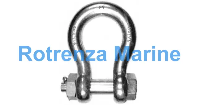 SHACKLE BOW HEX HEAD BOLT, S. STEEL BB 14MM SWL 1.25TON