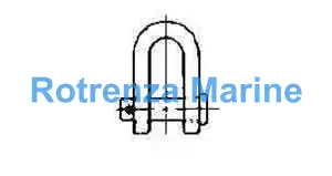 SHACKLE STRAIGHT FLAT HEAD PIN, UNGALV JIS-M-SA 42MM SWL 11TON