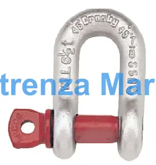 SHACKLE STRAIGHT FORGED CROSBY, SCREW PIN S-210 BLACK 1-3/4"