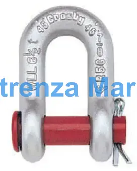 SHACKLE STRAIGHT FORGED CROSBY, ROUND PIN G-215 GALV 1"
